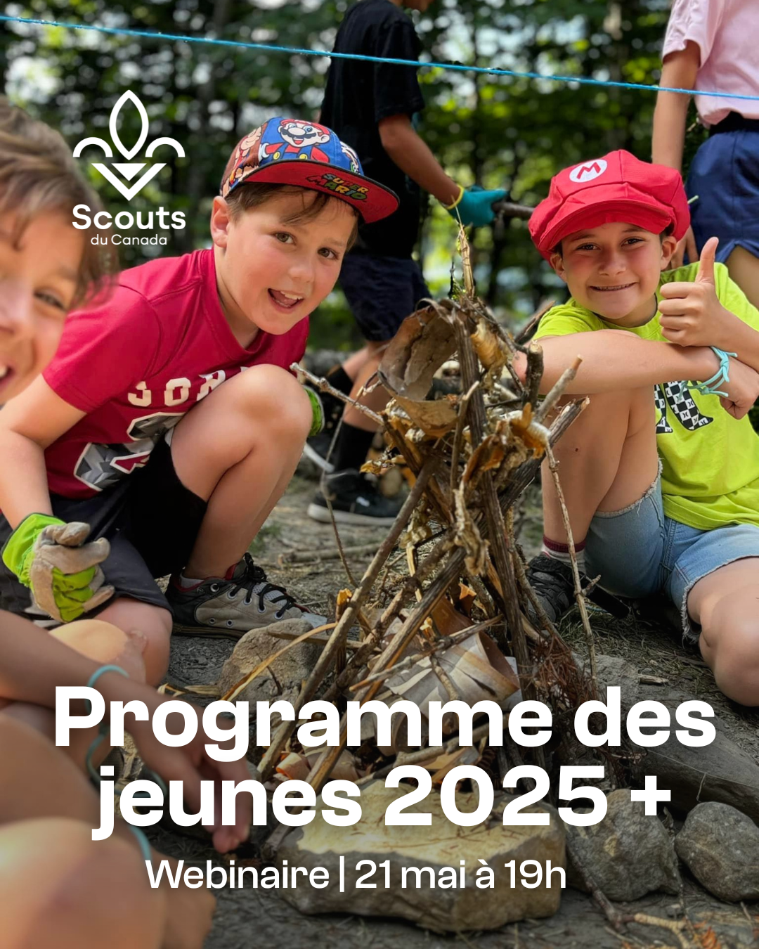 Programme des jeunes 2025+ : Bâtir le scoutisme de demain