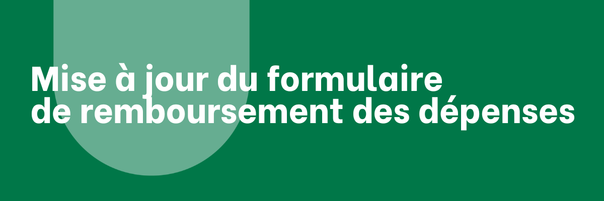 Mise à jour du formulaire de remboursement des dépenses