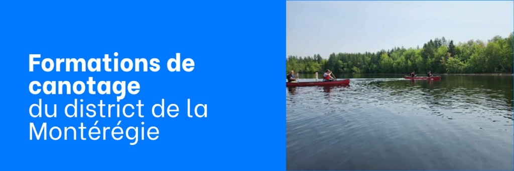 Formations de canotage du district de la Montérégie